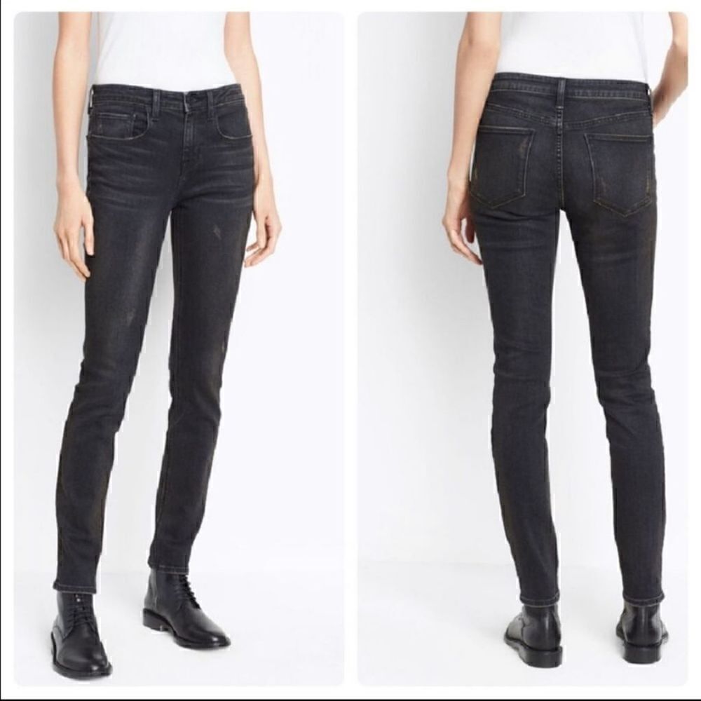 Vince Vintage Black Wash Distressed Jeans 29